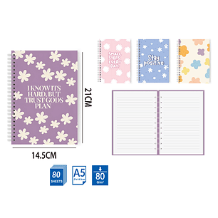 Libreta De 80Hojas A5 21x14.5cm