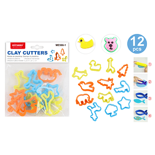 Moldes De Plasticina Animales 12Pcs