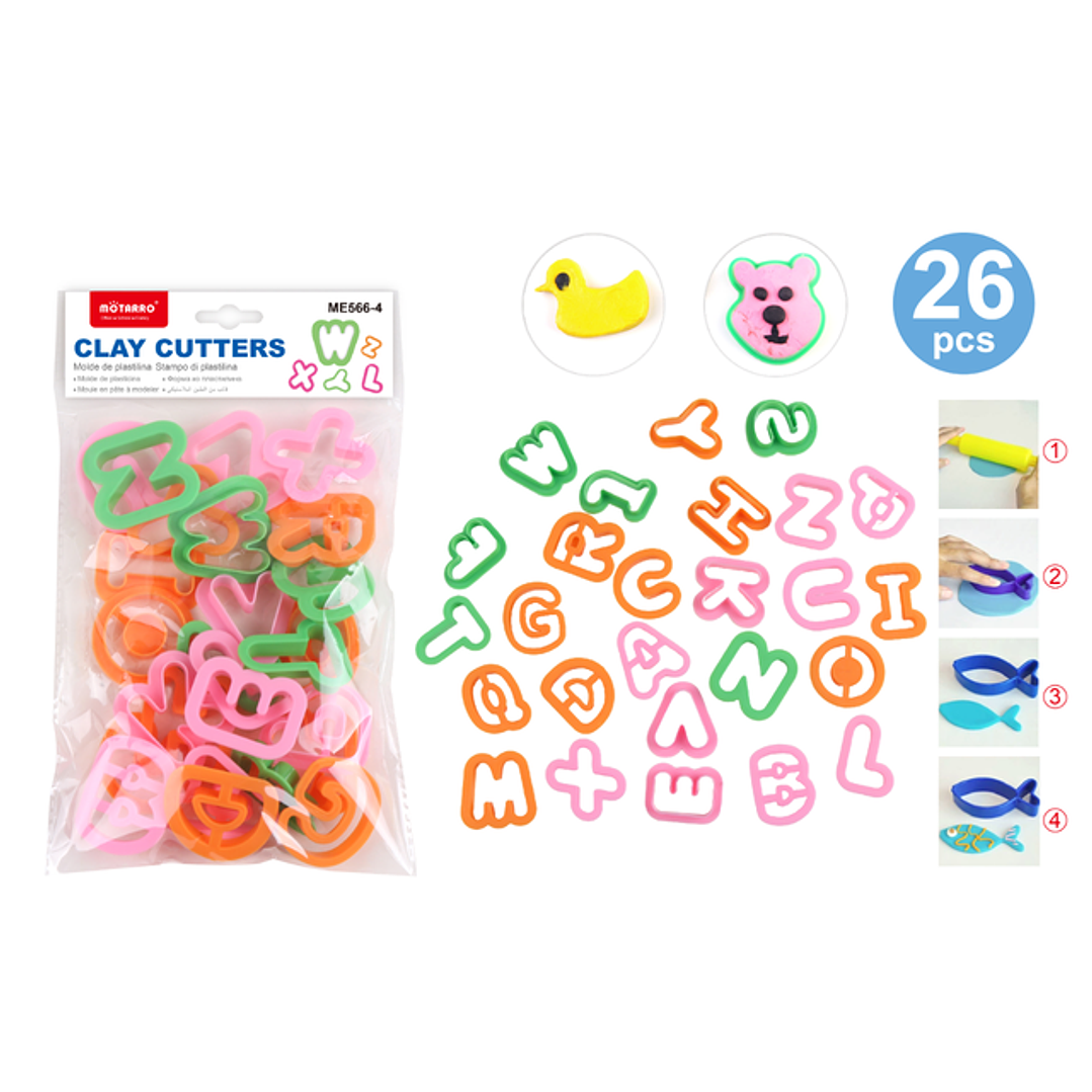 Moldes De Plasticinas Letras 26Pcs 1