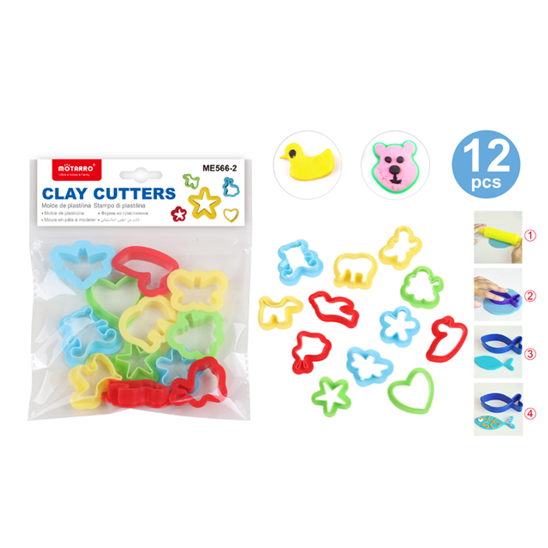 Moldes De Plasticina Animales 12Pcs 1