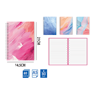 Libreta De 80Hojas A5 21x14.5cm
