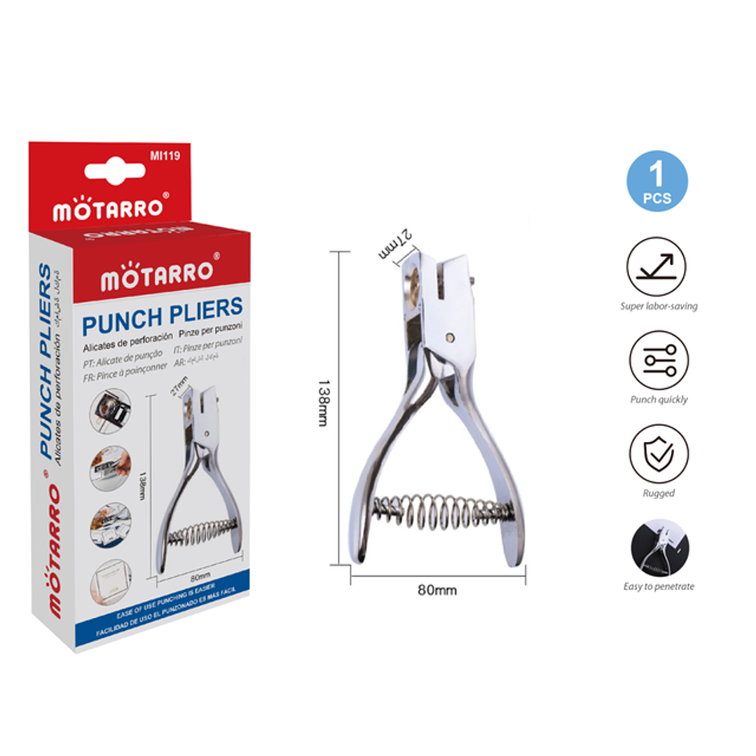 Perforador De Tarjetas Plástica Alta Resistencia 1