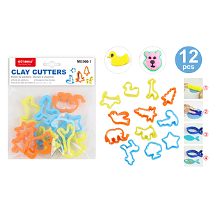 Moldes De Plasticina Animales 12Pcs
