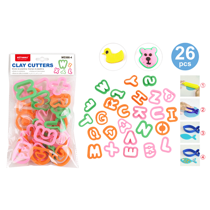 Moldes De Plasticinas Letras 26Pcs 1