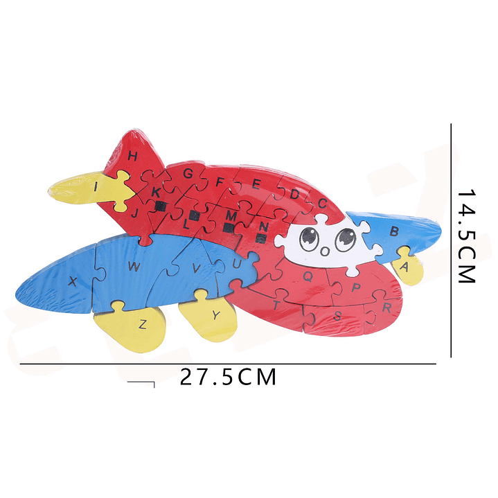 Puzzles De Madera Avión 14.5x27.5cm 1