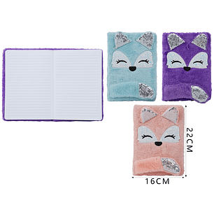 Libreta De Felpa Gato 96Hojas A5