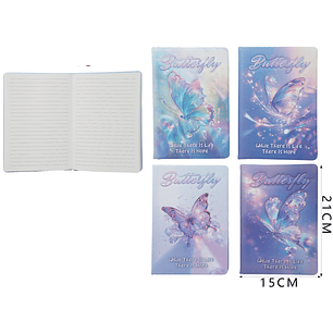 Libreta Con Mariposa 80Hojas A5