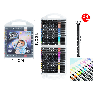 Marcadores Brillante 13.5Cm 24Pcs