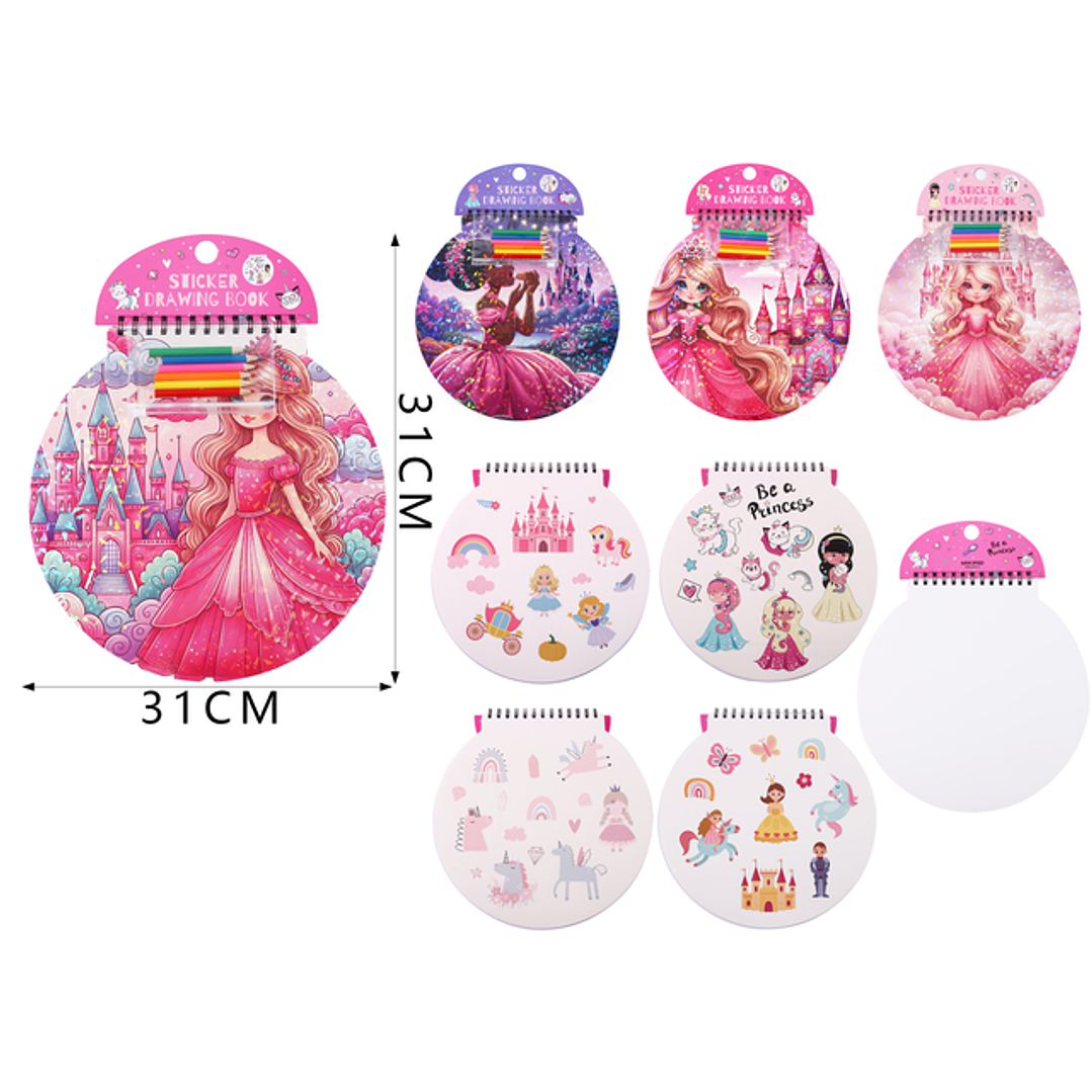 Libro De Colorear Con Stickers De Princesas 1