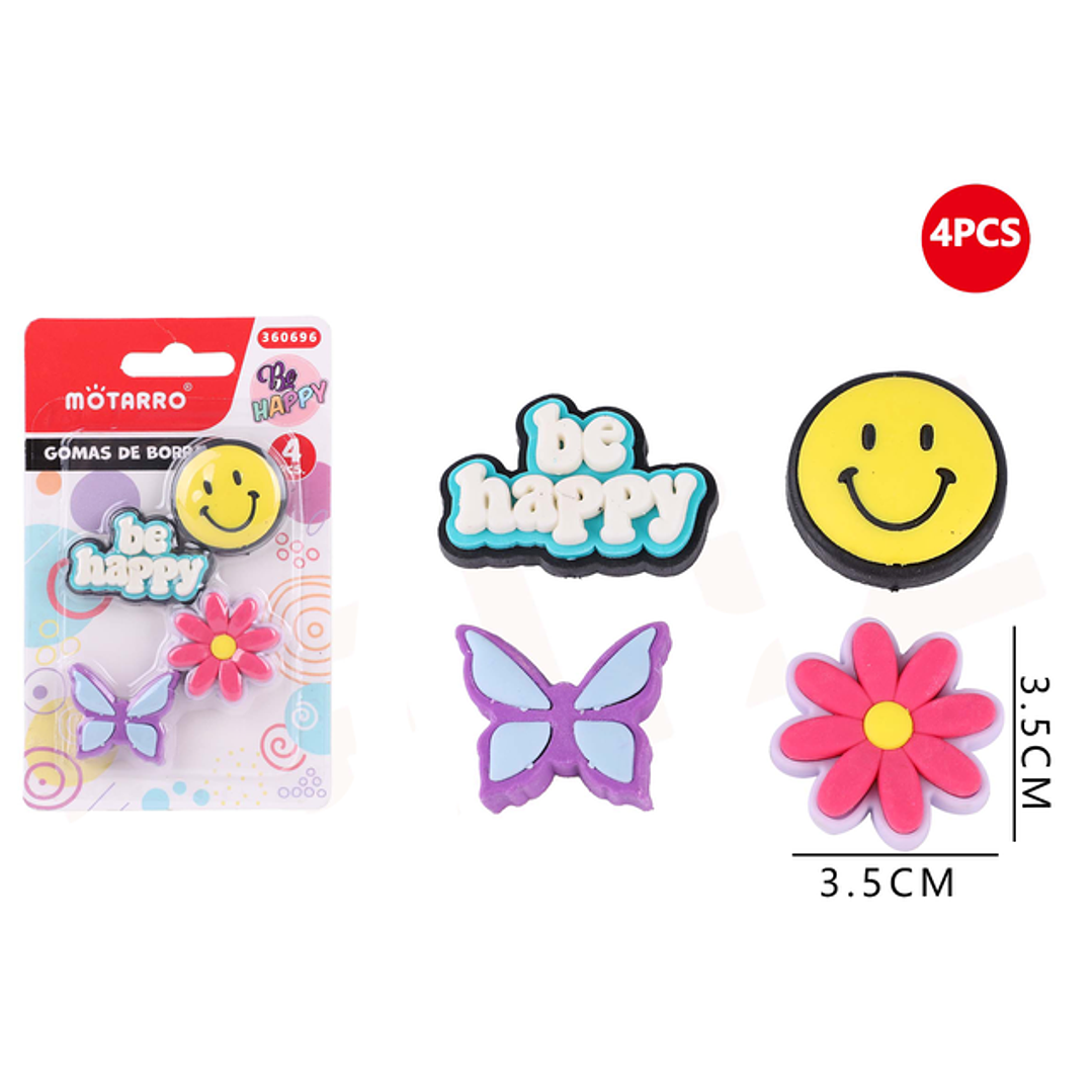 Goma De Borrar Emoji 4Pcs 1