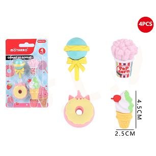Goma De Borrar Postre 4Pcs