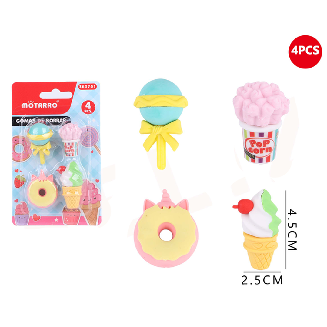 Goma De Borrar Postre 4Pcs 1