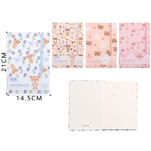 Libreta Con Elastico 96Hojas 21X14.5Cm