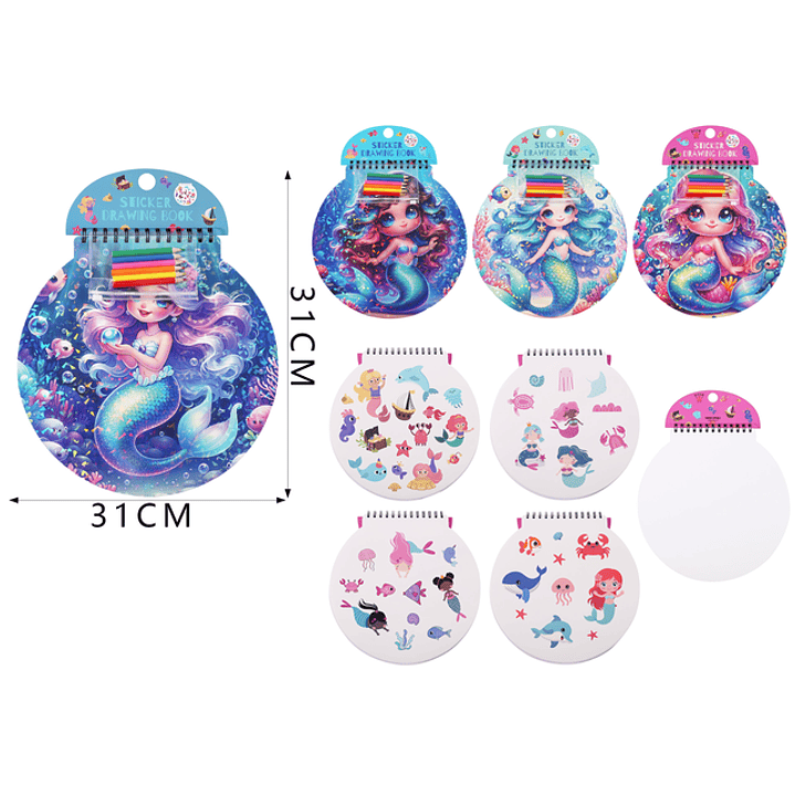 Libro De Colorear Con Stickers De Sirenas 1