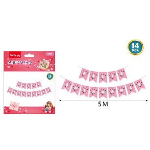 Guirnalda Feliz Dia Madre 5M 14Pcs