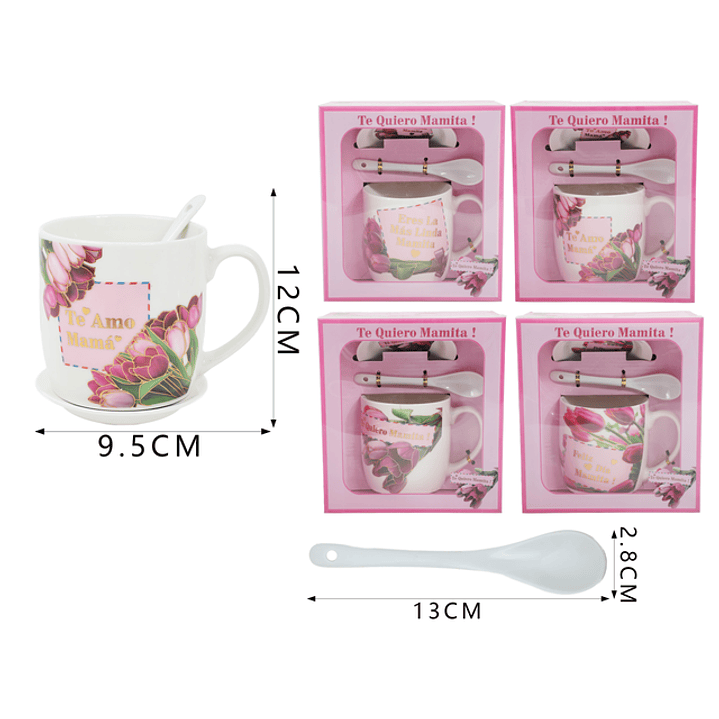 Set Taza Ceramica Dia Las Madres 12Cm 1