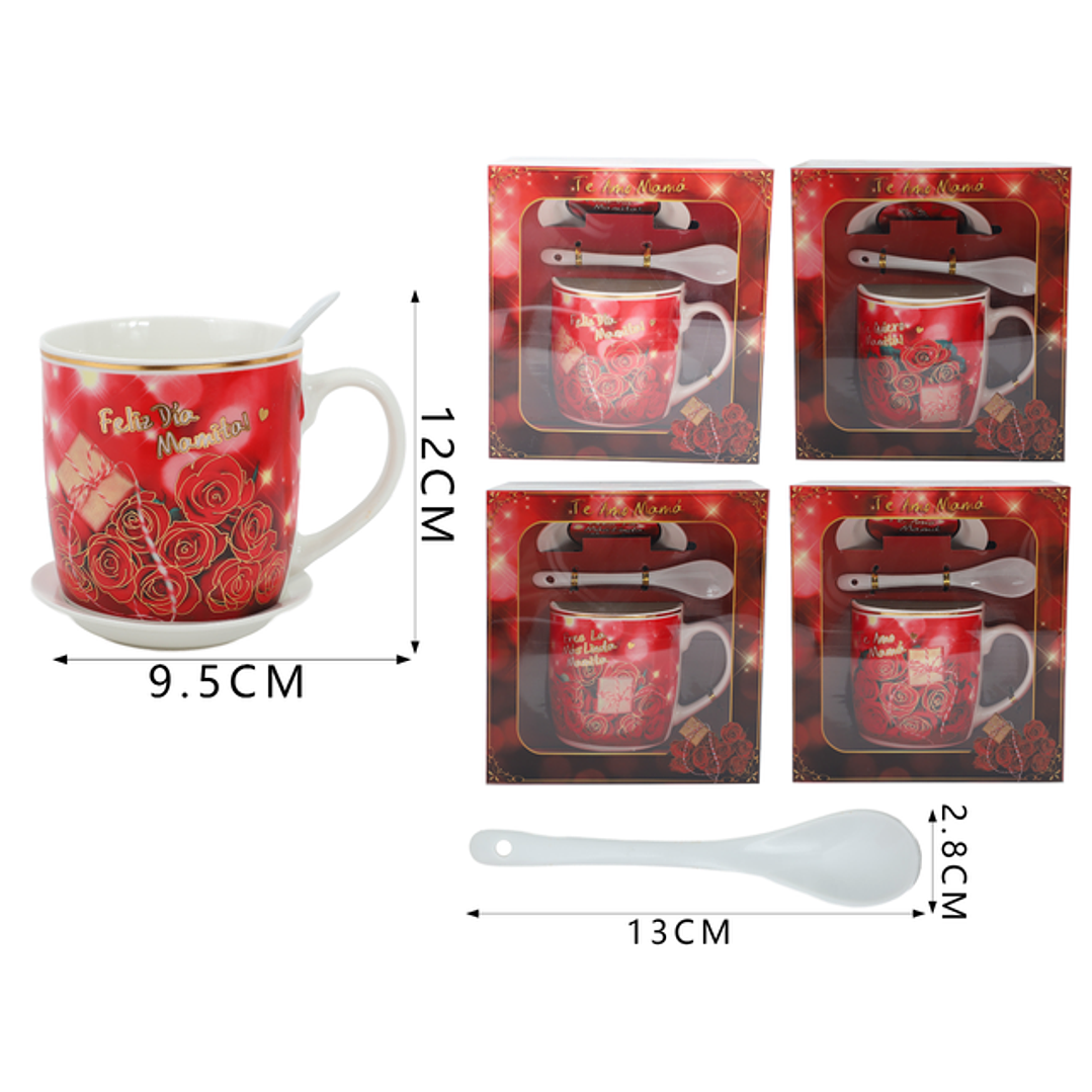 Set Taza Ceramica Dia Las Madres 12Cm 1