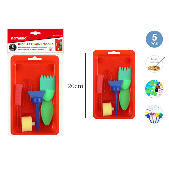 Brocha De Esponja 20Cm 5Pcs 1