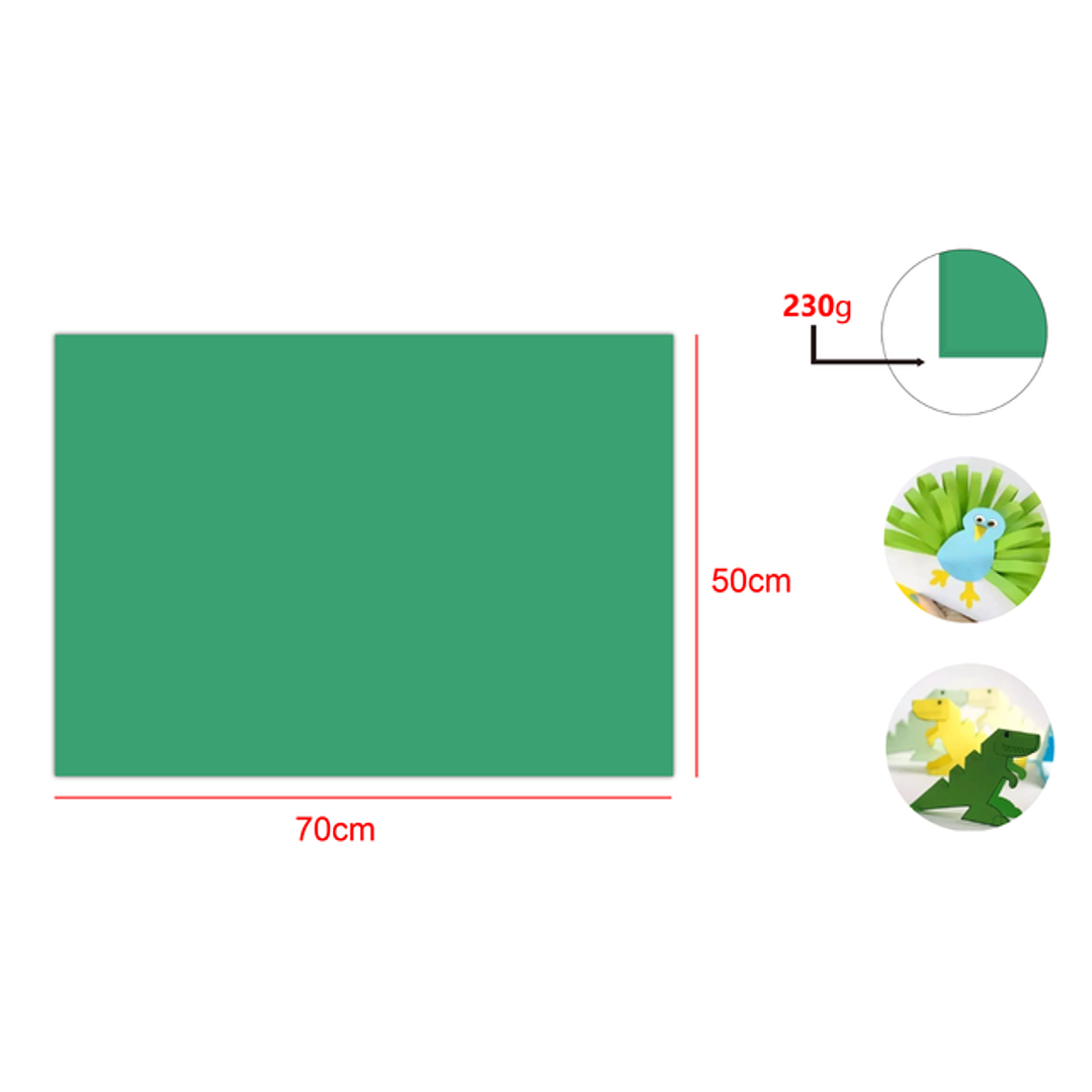 Cartulina Verde 25Pcs 50X70Cm 1