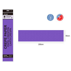 Papel Crepe Morado 50X200Cm 21G