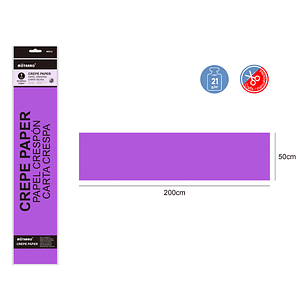 Papel Crepe Morado Claro 50X200Cm 21G