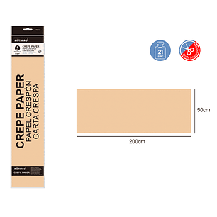 Papel Crepe Amarillo Nacarado 50X200Cm 21G