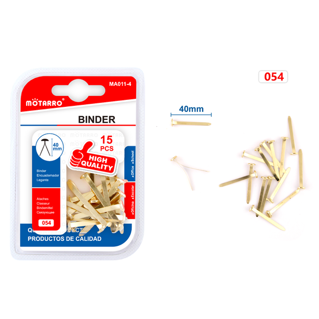 Encuadernador Dorado 40Mm 15Pcs 1