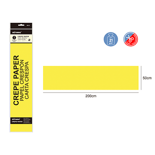 Papel Crepe Amarillo Limon 50X200Cm 21G