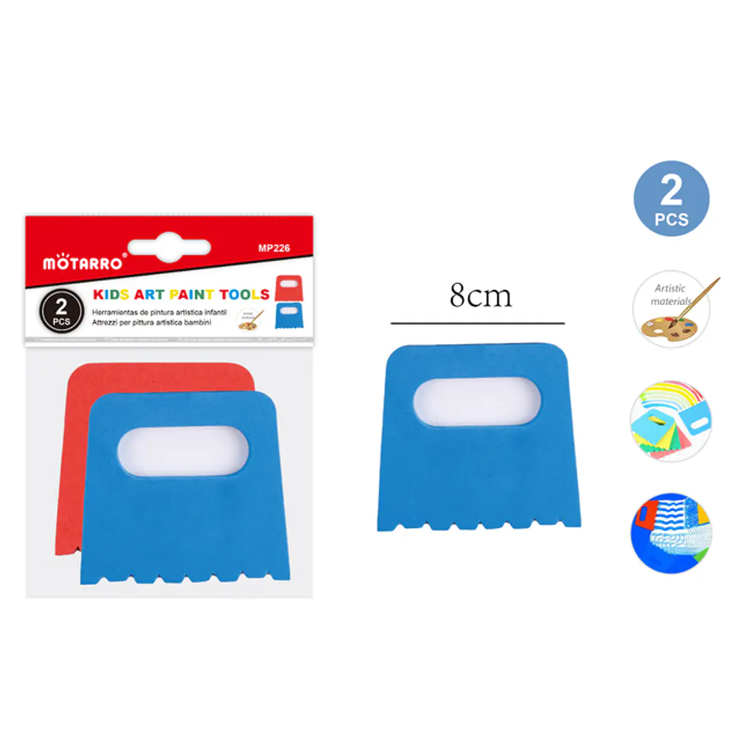 Raspador De Goma Eva Para Pintura 2Pcs 1
