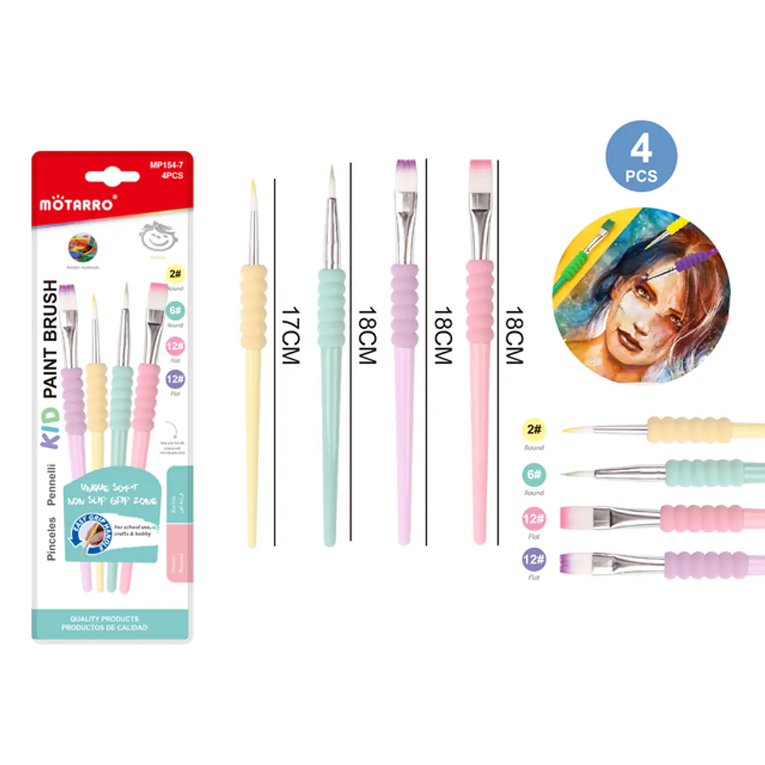 Set Pinceles Kids 4Pcs 1