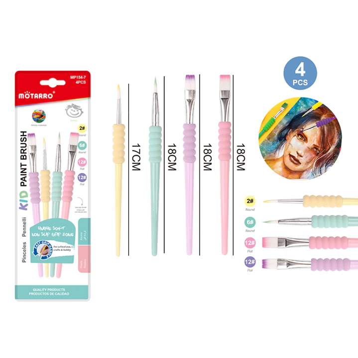 Set Pinceles Kids 4Pcs 1