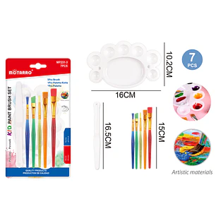 Set De Pinceles+Pareta Para Pintar 5Pcs