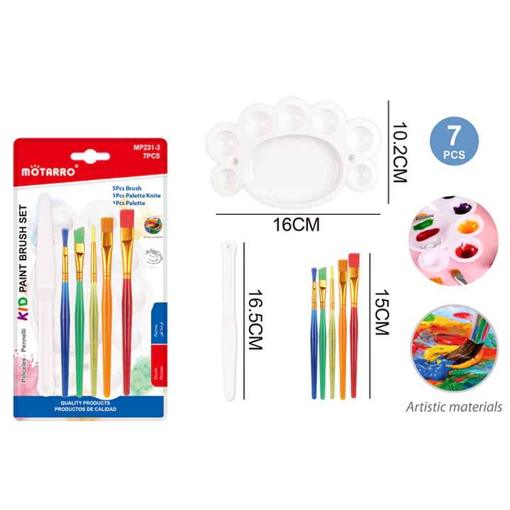 Set De Pinceles+Pareta Para Pintar 5Pcs 1