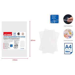 Laminas De Plastico Transparente 21X29,7Cm 100Pcs