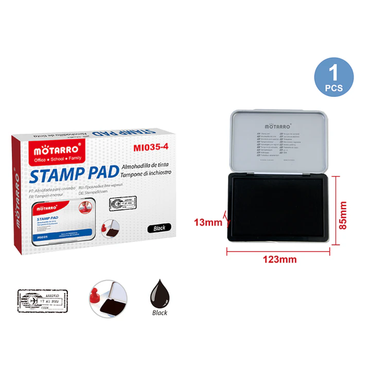 Almohadilla De Tinta Negro En Caja 1