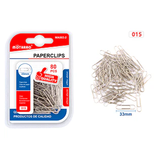 Clips De Papel 33Mm 80Pcs