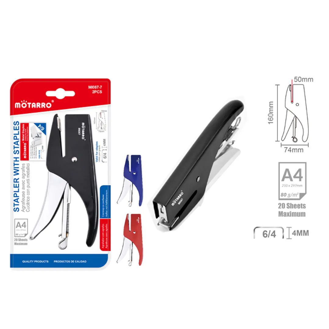 Grapadora Con Grapas 16X7.4Cm 1