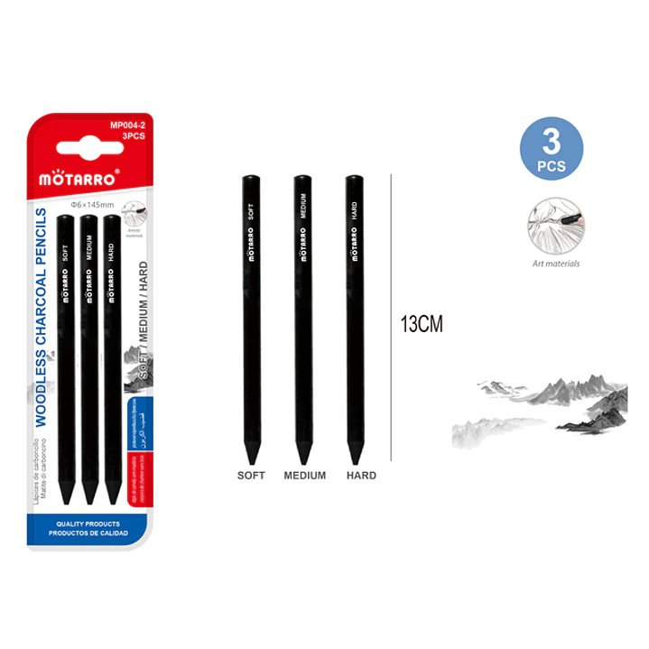 Carbones Para Dibujar 13Cm 3Pcs 1