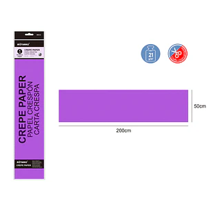 Papel Crespon Morado Claro 50X200Cm 21G