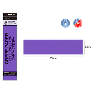 Papel Crespon Morado 50X200Cm 21G