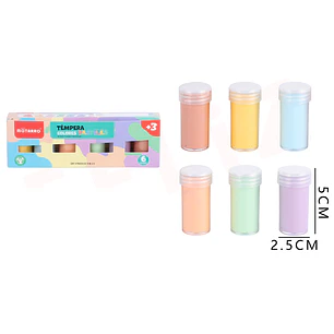 Tempera Colores Pasteles 15Ml 6Pcs