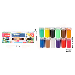 Tempera Colores 15Ml 12Pcs