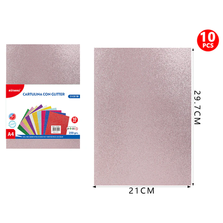 Catulina Con Glitter Oro Rosa A4 10Pcs 1