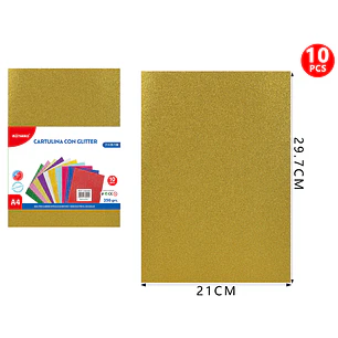 Catulina Con Glitter Oro Oscuro A4 10Pcs