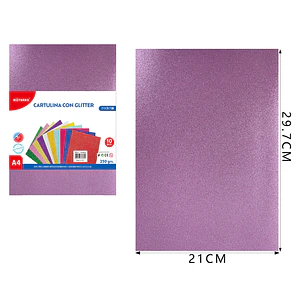Catulina Con Glitter Lila A4 10Pcs