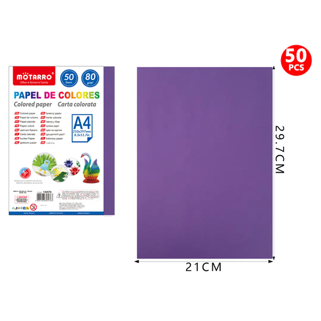 Papel De Colores Azul Oscuro A4 50Pcs 1