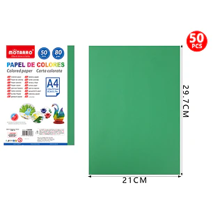 Papel De Colores Verde Oscuro A4 50Pcs
