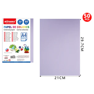 Papel De Colores Lila A4 50Pcs