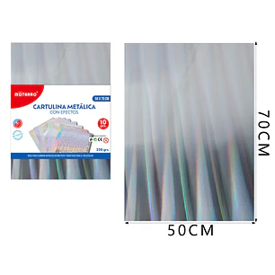 Cartulina Metal Holografica 50X70Cm 10Pcs