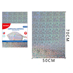 Cartulina Metal Holografica 50X70Cm 10Pcs